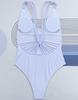 Women's Swimwear Solid Color Scalloped Straps Sexy One Piece Swimsuit Bikini Beachwear Bathing Suits