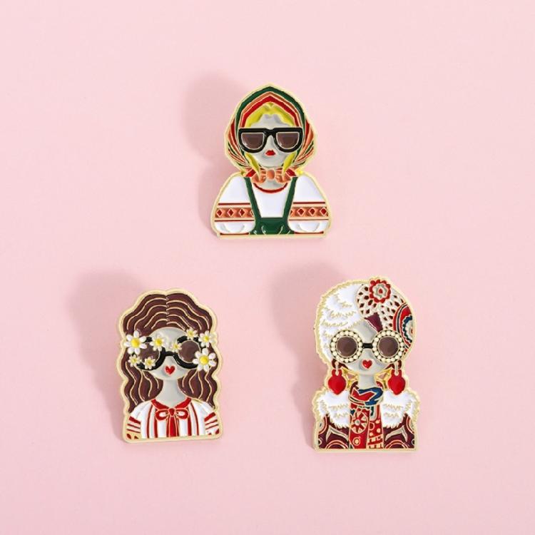 Zinklegierung Retro Cartoon Brosche Reversabzeichen Gesammelt Emaille Pin Schmuck Dekorative Accessoires Geschenk für Erwachsene