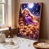 The Handmade Pearl Collage and Pearl Embroidery Artworks of The Princesses From DisneyTangled Are Both Gifts and Home Decorations
