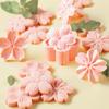 5pcs/set Cookie Cutter Sakura Cookie Mold Stamp Biscuit Mold Cutter Pink Fondant Baking Tool Baking Accessories Kitchen Tools
