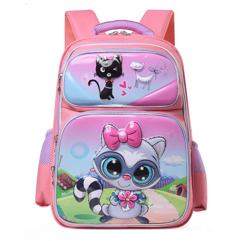 New Children's Elementary School Backpack For 1-4 Grade Cartoon Double Shoulder Bag Boys Girls Large Capacity Lightweight Breathable Backpack