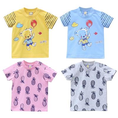Kid Cotton Short Sleeve T Shirt Fashion Gifts Boy And Girls Tops Children Clothing Babyclothes Summer