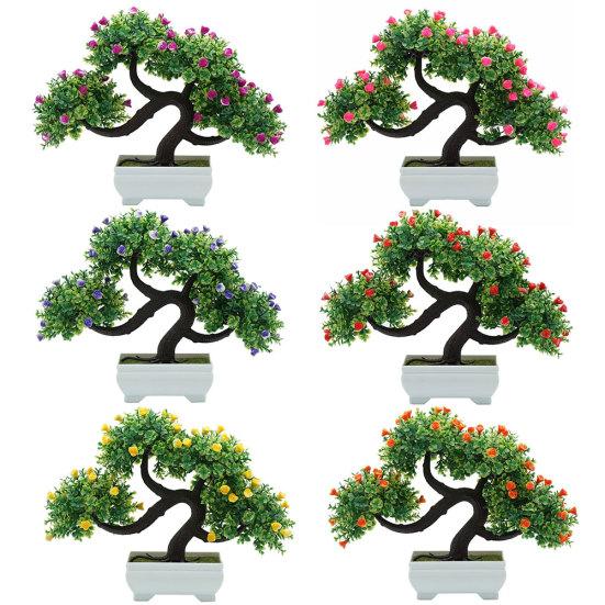 Artificial Flower Tree Plant Potted Bonsai Wedding Party Desktop Furniture Decor