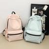 Japanese Ins Fashion Brand Light Solid Color Backpack Korean Girl All-matching Travel Casual Simple Schoolbag