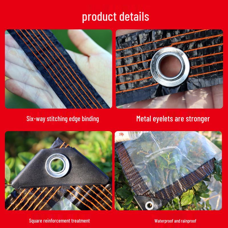 Tecido de Chuva Transparente à Prova de Vento: Proteção contra o Frio e Isolamento para Estufas