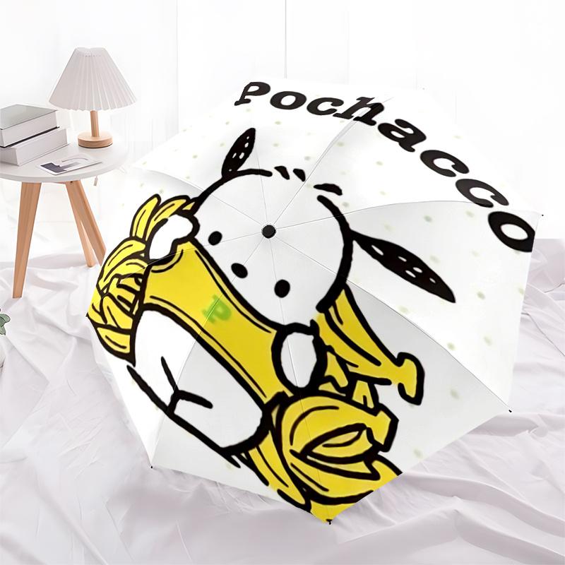 1pc Pochacco Banana Umbrella: Automatic Opening/Closing, Portable Design, Iron Frame, Outdoor Use, Festival Gift, Suitable for Fans, Travel, Daily Use