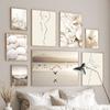 Nordic Wall Art White Shell Beach Flower Dandelion Canvas Painting  Posters and Prints Wall Pictures for Living Room Home Decor
