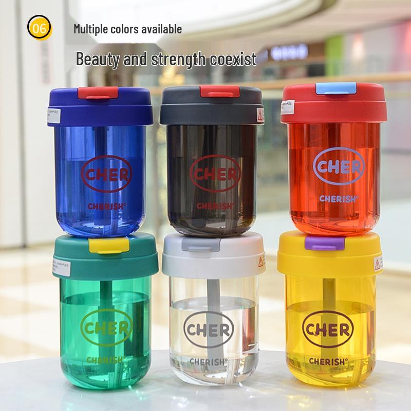 Kids' Large Capacity Straw Water Cup - Summer Design for Boys & Girls