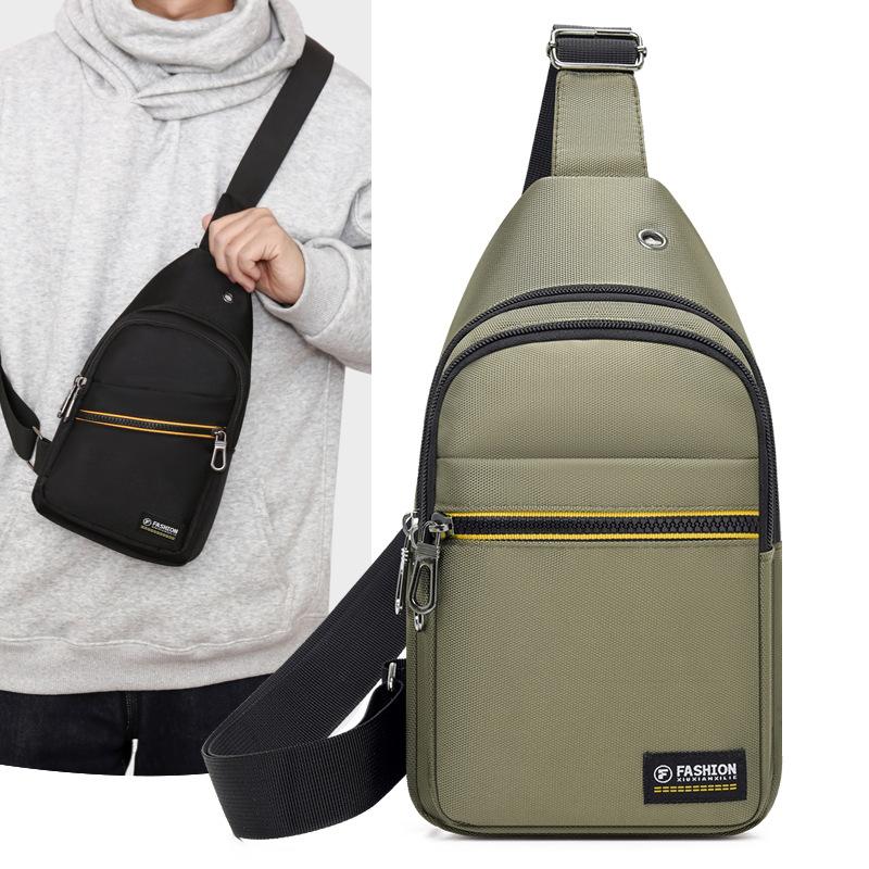 New Large Capacity Men's Chest Bag Oxford Cloth Practical Simple Messenger Bag Trend Leisure Commuting Joker Shoulder Bag.