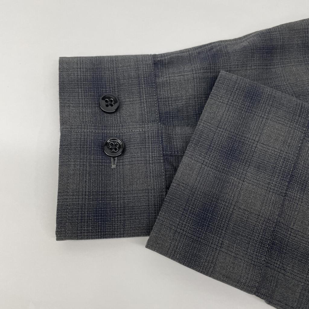 Theory 25Stainless Steel 02-5108001 Gray Wool Irving Check Shirt tops M Grey Black CheckUsed