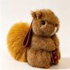 Plush Squirrel Plush Rabbit Keychain Fluffy Plush Bunny Bag Pendant  Car Key Ring