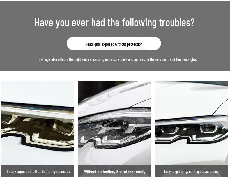Black Warrior Smoked TPU Headlight Film for 25 BMW 5 Series Models