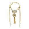 Vintage Long Tassel Women Necklace Bohemian Ethnic Bell Pendant Statement Chains Choker Gypsy Female Accessories