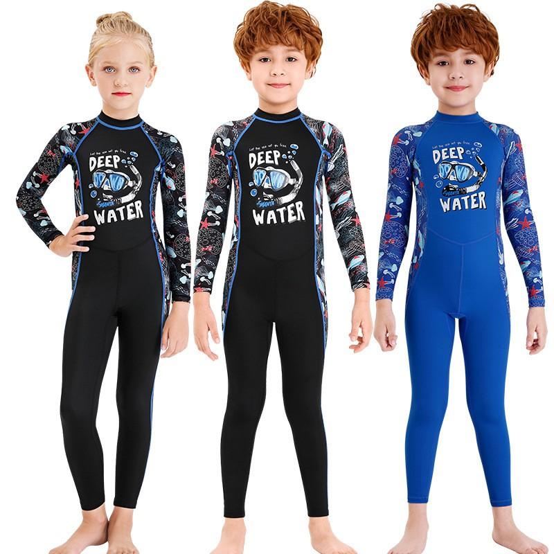 Kinder UV-Schutz Rash Guard Badeanzug Langarm Taucheranzug Jungen Mädchen Schnelltrocknend Schnorcheln Schwimmbad Strand