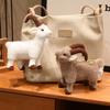 Nice  Ranch Animal Series Soft Cute Simulated Brown White Goat Mountain Lifelike Plush Toy Stuffed Sheep Birthday Gift Kids