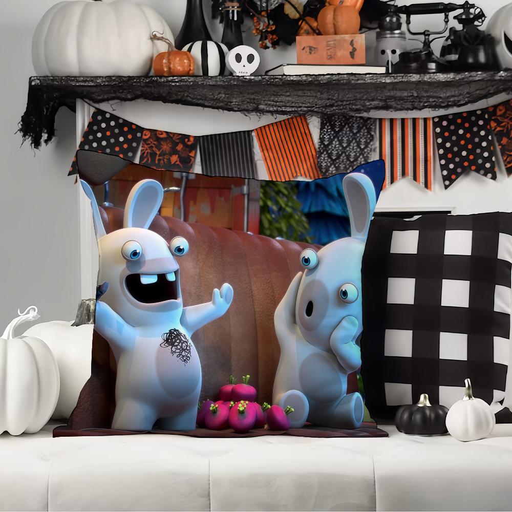 Funny Cartoon Lapins Cretins Pillow Case Office Cushions Suitable For Sofa Car Bedroom Decorative Cushion Cover