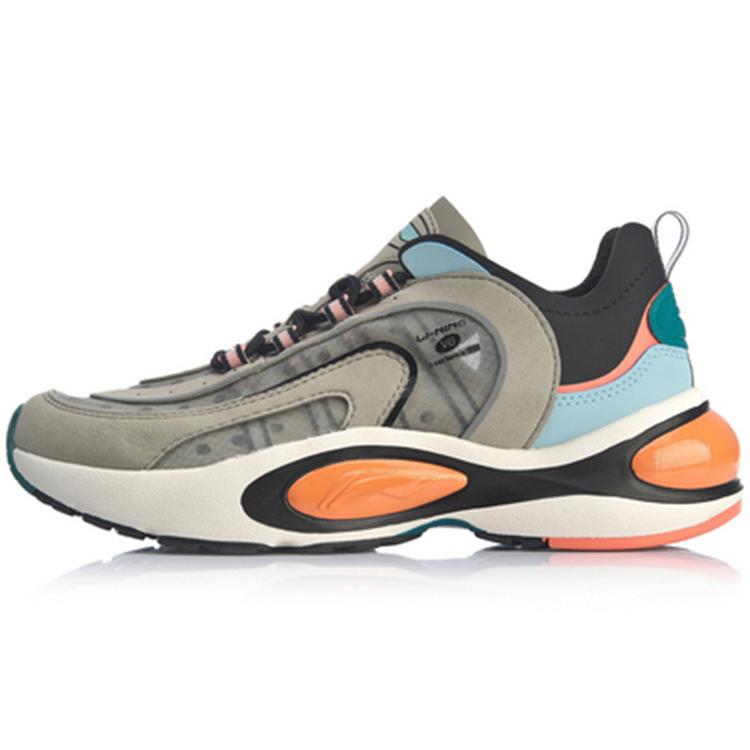 New LiNing V8 Anti Slip Wear Resistant Low Top Running Shoes Women's Camel Gray ARHP128-10