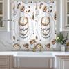 2PCS Digital Print Sheer Curtain, Coffee Life Cafe, Cozy Warm Lifestyle - Voile Drapes for Home Bedroom Living Room Decor