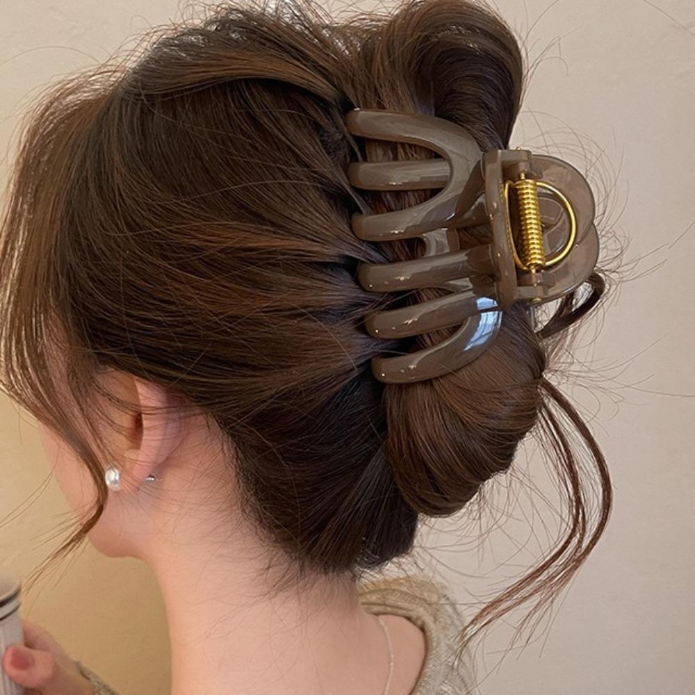 Funny Pumpkin Hair Claw Large Shark Clip Simple Hair Grab Daily