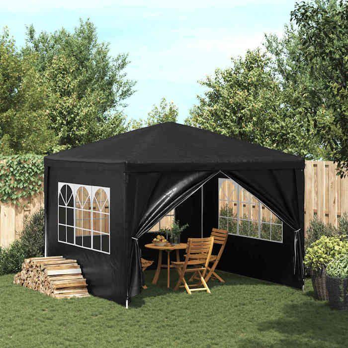 VidaXL Tente de Réception 3x3 m Anthracite Tonnelle Chapiteau Jardin Pavillon 45098
