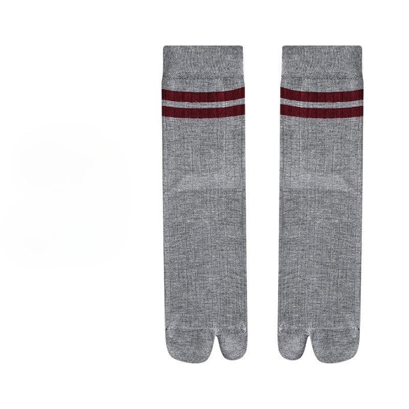 

Носки с двумя пальцами для женщин, До середины икры, Осенне-белые шлепанцы, Носки с большим пальцем для женщин, Пятипалые до середины икры, С раздельным пальцем, Носки с двумя пальцами 1 pair светло-серый