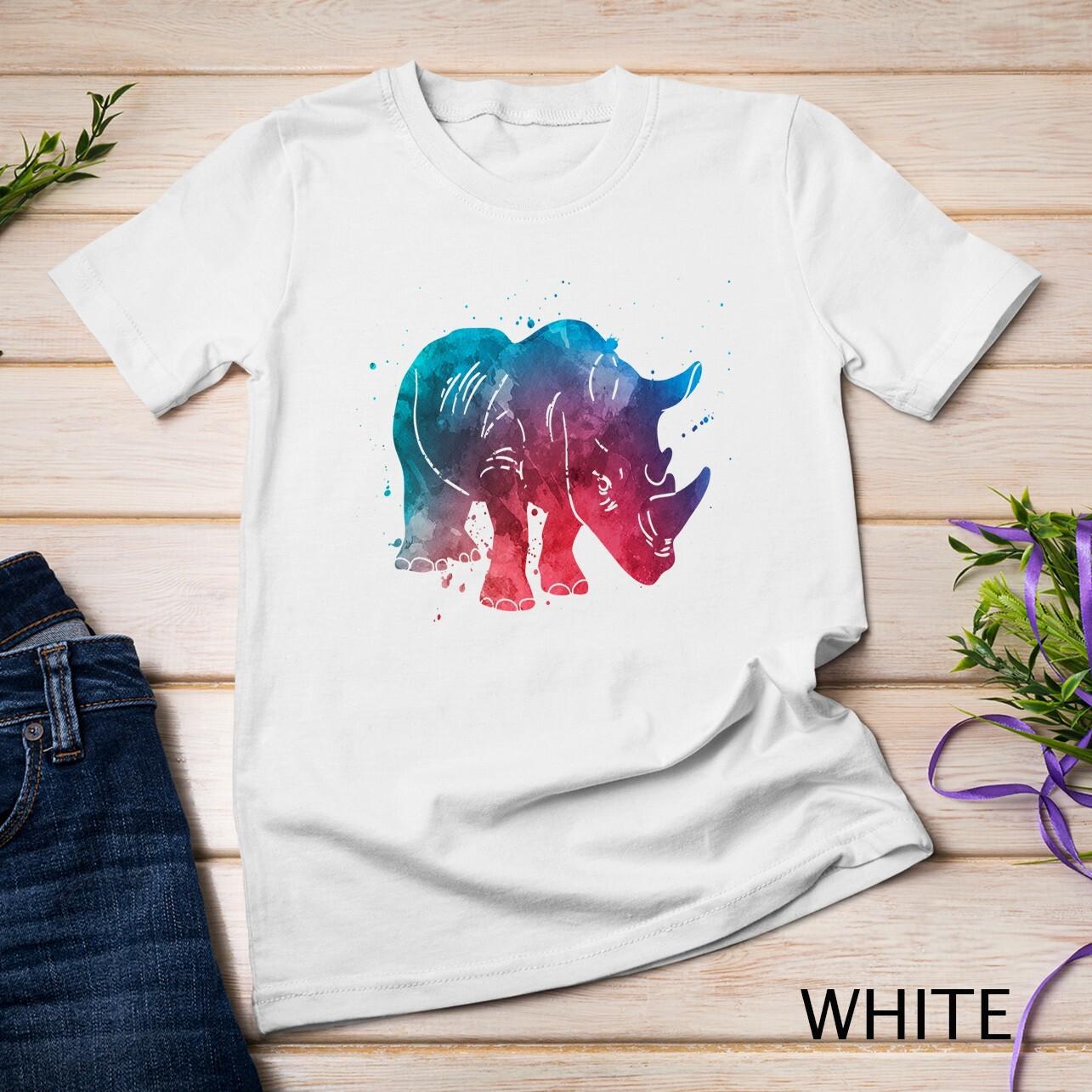 Rhino Rhinoceros Safari Animal Lover Vintage Women Girl Unisex T-Shirt Mens Womens Tees Top M