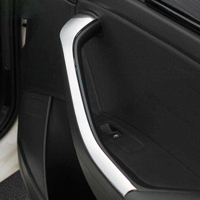 Molding Door Window Glass Inner Panel For Skoda Kodiaq 2017 2018 Armrest Lift Switch Button Trim Frame 4pcs