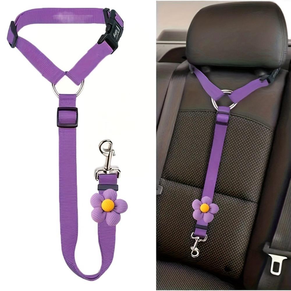 Tragbarer verstellbarer Hund Autosicherheitsgurt Sicherer drehbarer Karabiner Katze Sicherheitsgurt Leine Bequem Langlebig Hundeleine Fahrzeug