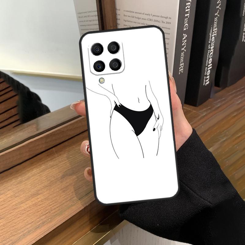 Woman Body Line Art Case For Samsung Galaxy M56 M16 M36 M33 M53 M13 M12 M32 M52 M20 M15 M55 M31 M14 M35 M34 M54