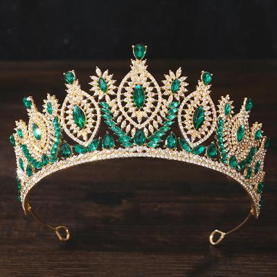Luxus Strass Tiara und Krone Königliche Königin Tiara Diadem Hochzeitskrone Haarschmuck Abschlussball Schönheitswettbewerb Kostümzubehör