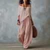 1116 Nouveau pantalon large décontracté haut de gamme pour femme été européen et américain avec un haut Bardot exquis à col une épaule