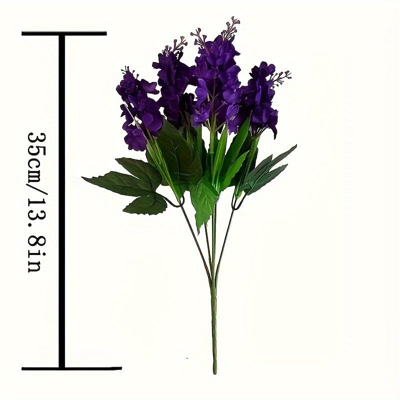3 Stück/Set Künstlicher Lavendelstrauß, Seidenhyazinthe Kunstblumen für Heim-, Büro-, Hochzeitsdekoration, Lila