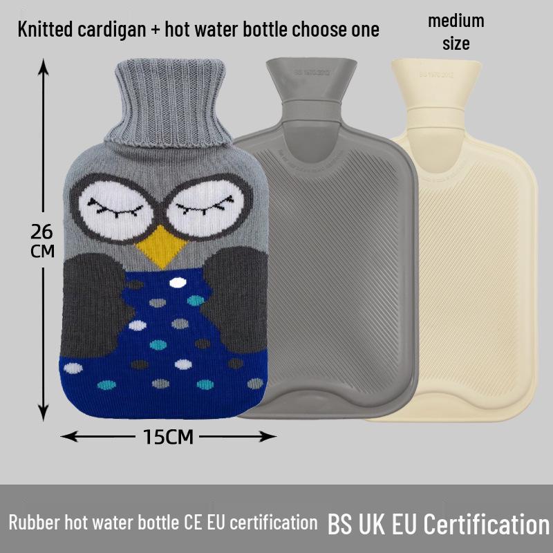 Explosion-Proof Hot Water Bottle: Rubber Design for Stomach and Feet, Long-Lasting Warmth