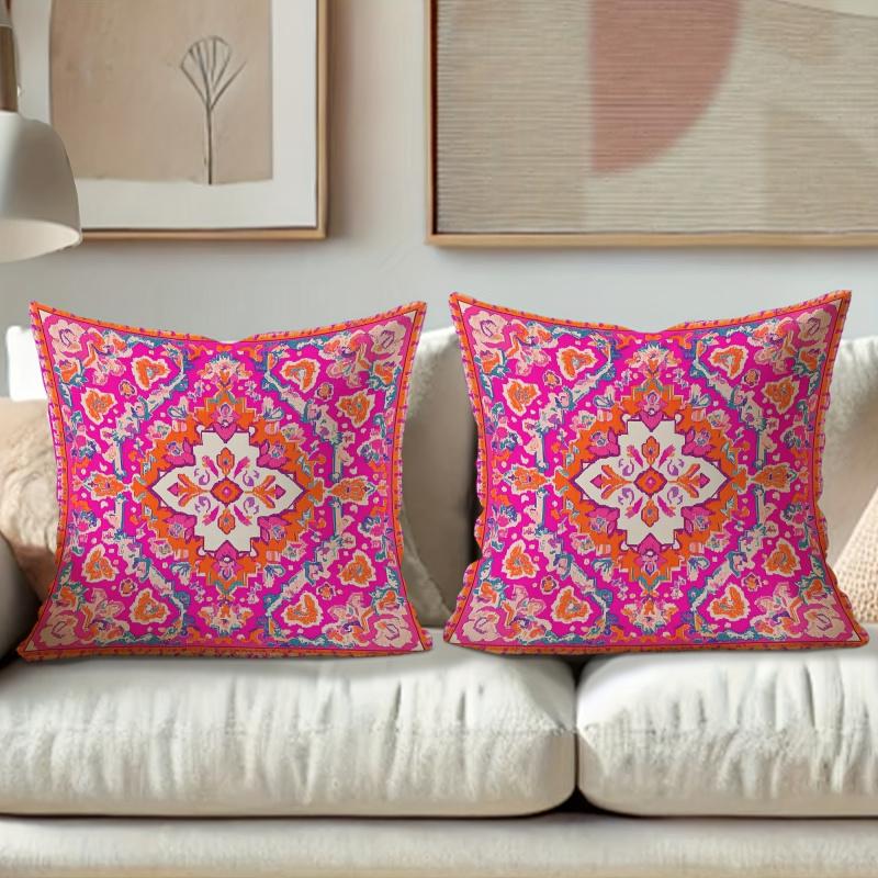 Vikama Bohemian Paisley Floral Mandala Pillowcase Elegant Home Decor For Living Room Bedroom Sofa