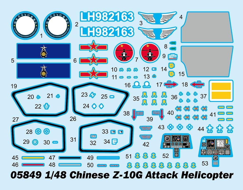 Trumpeter Chinese Attack Helicopter Plastic Model Kit 05849 1/48 Z-10G (Helicopter)