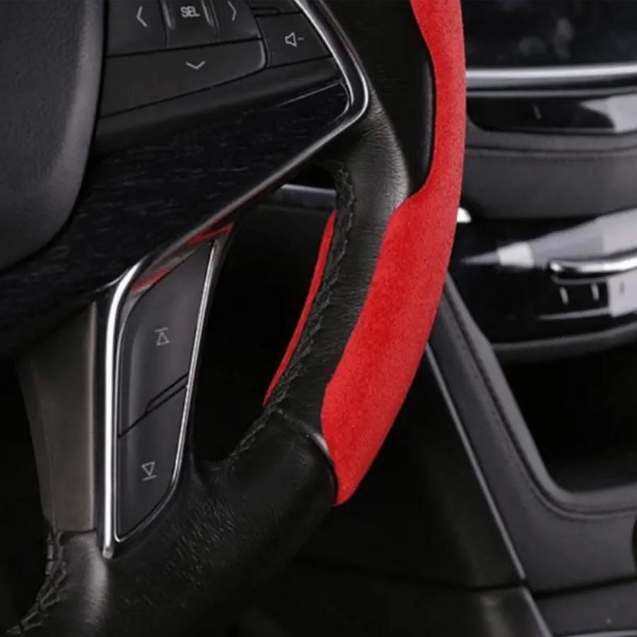 2Pcs Universal Car Steering Wheel Cover Winter Suede Anti-skid Plush Steering Wheel Booster Cover Protection Kit Car Accessories
