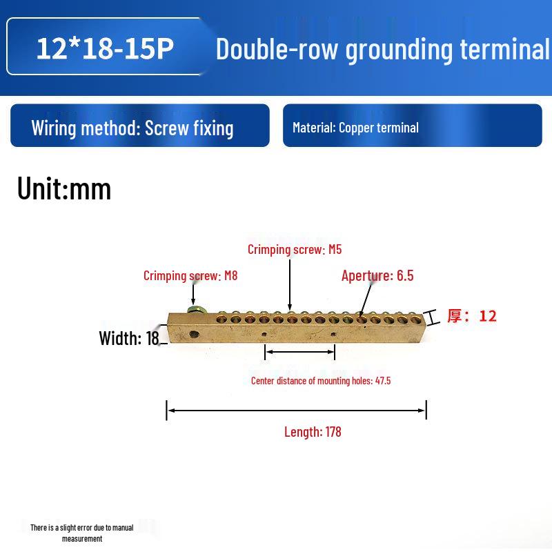 Now: "High-Current Double-Row Brass Terminal with Copper Busbar for Zero Ground Connection"