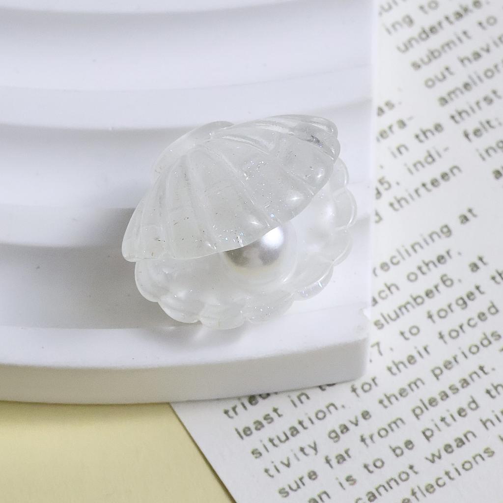 5/10pcs Mini Colorful Pearl & Resin Shell DIY Handmade Accessories Hair Clips Phone Case Decoration Material Mermaid Party Decor