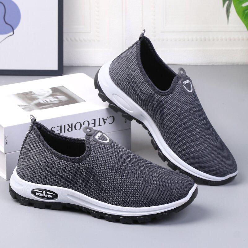 Cloth Shoes Men's Autumn New Garib Men's Sneakers Breathable One-pedal Walking Shoes Men