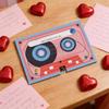Message Recorder Card Handmade Customizable Voice Recording Cassette Tape Shaped Greeting Card for Couple