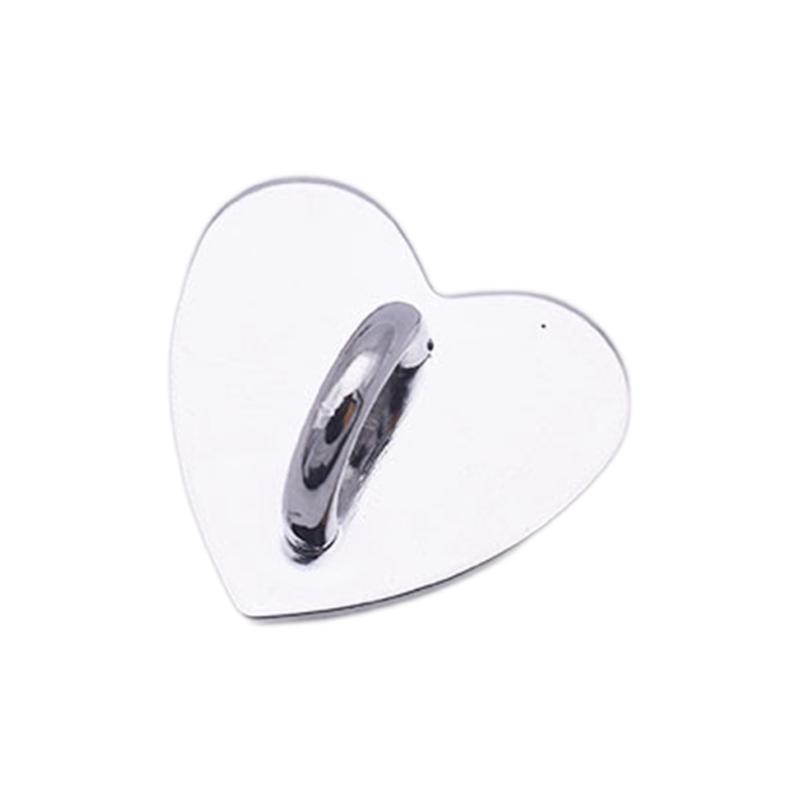 Diy Metal Flatback Heart Sticking Hooks Accessories for Jewelry Making Gold Silver Phone for Case Charms Connecting Clas