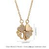 4-in-1 Wearing Lucky Four Leaf Clover Necklace for Women Love-heart Pendant