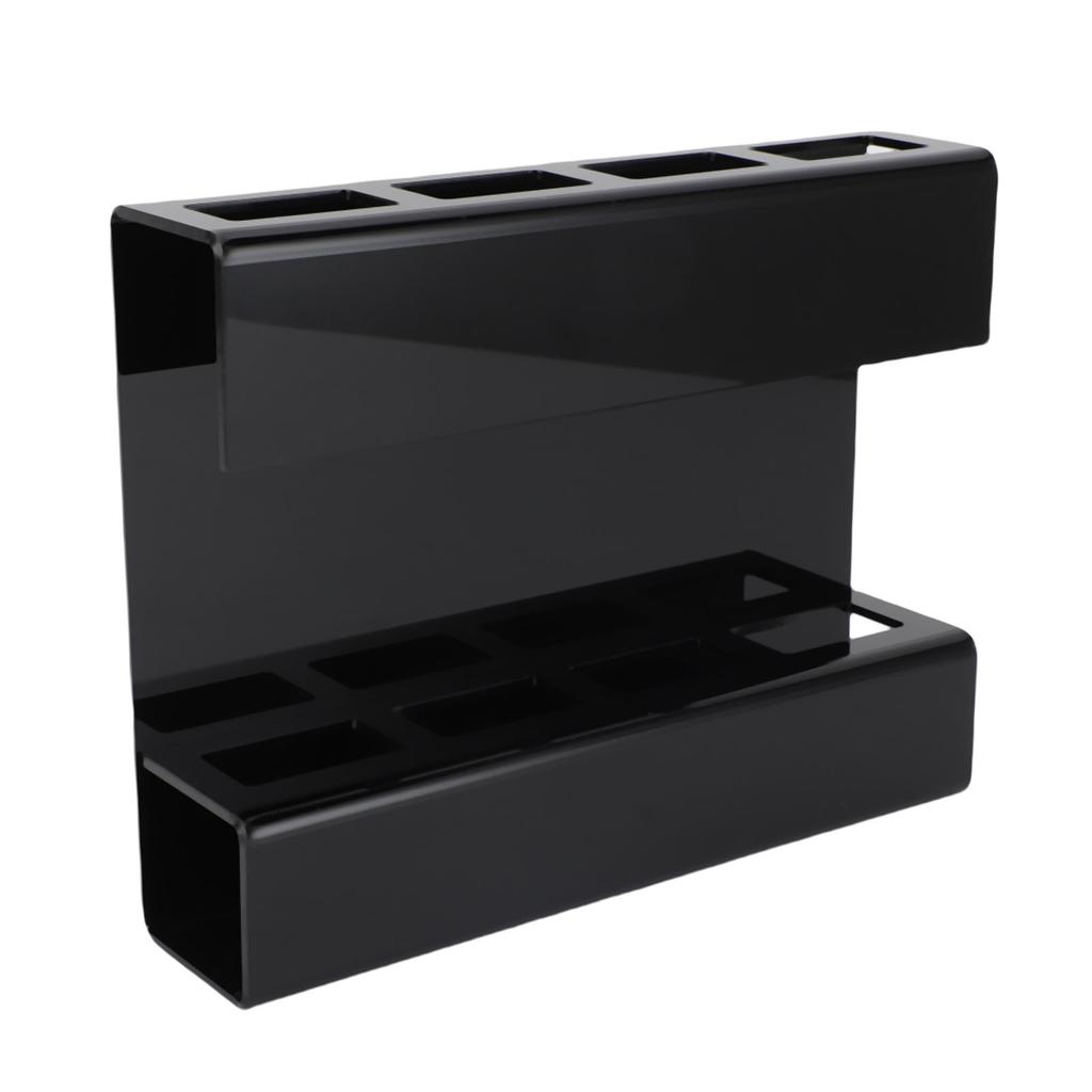 Wall Mount Straw Holder with Adhesive Bottom Drainage Acrylic Cabinet Door Reusable Straw Storage   for Kitchen Tabletop