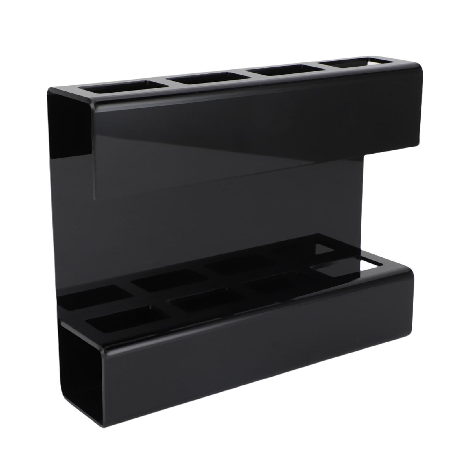 

Wall Mount Straw Holder with Adhesive Bottom Drainage Acrylic Cabinet Door Reusable Straw Storage for Kitchen Tabletop