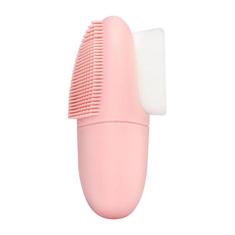 Double head face wash brush Japan silicone manual pore black makeup beauty tool