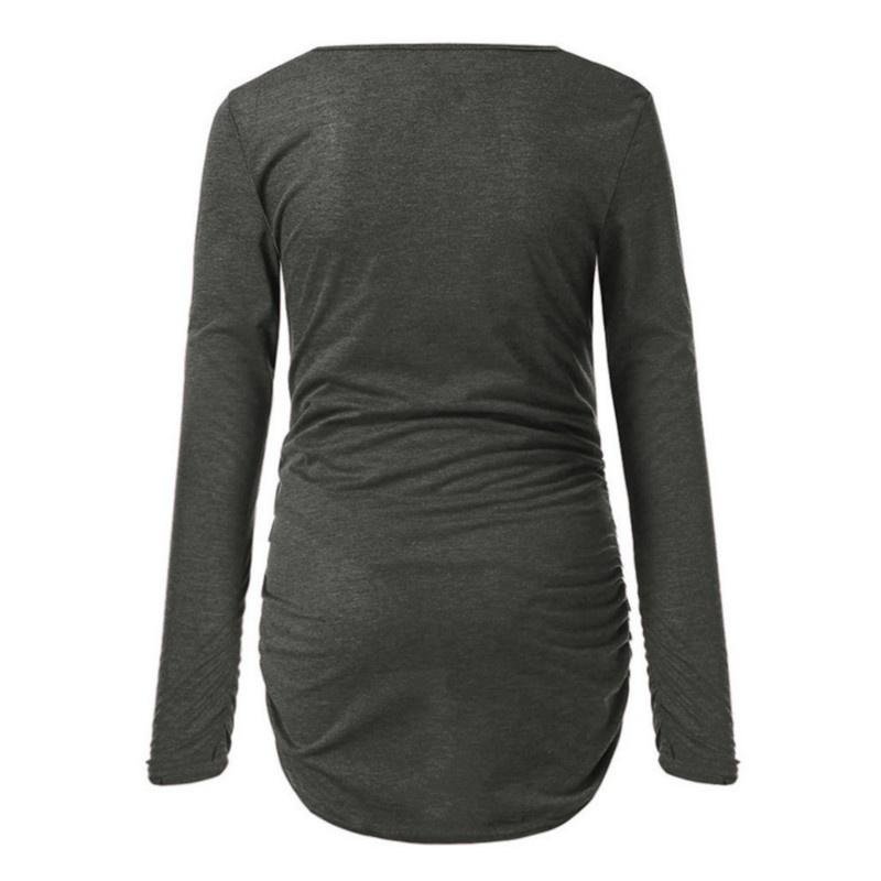 Ruched Maternity Top Nursing Tops 
