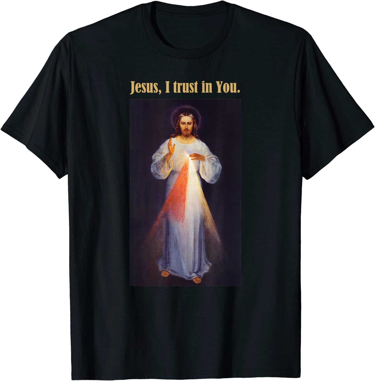 Jesus I trust in You Divine Mercy Shirt Size S-5XL XXXXL