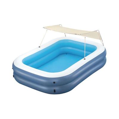 Bestway Rectangular Inflatable Pool with 2 Chambers and Canopy 254x178x140 Cm +6 Years