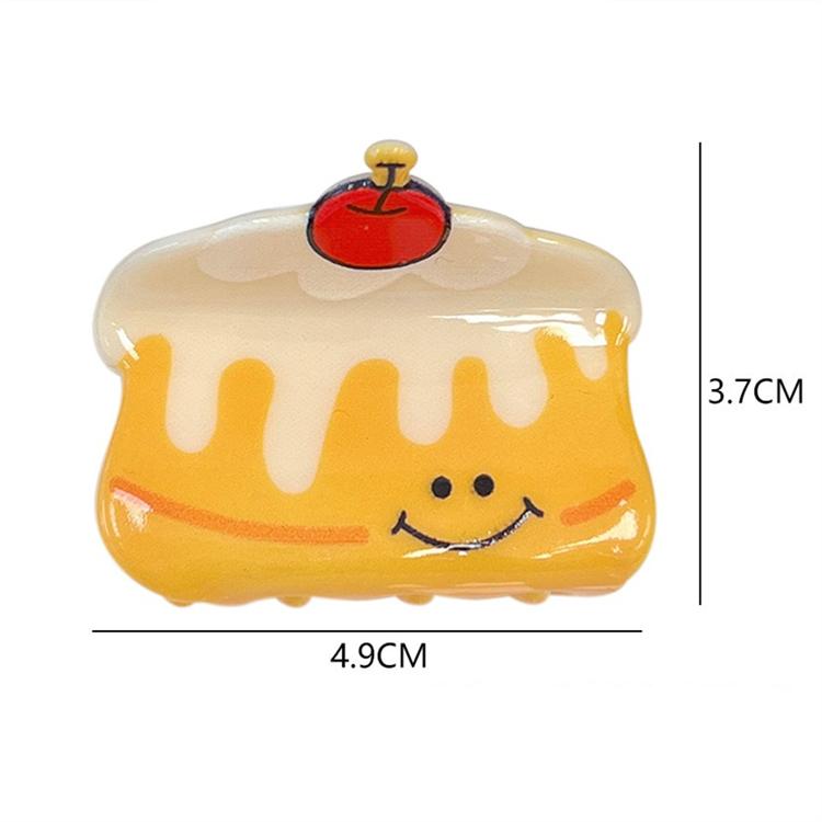 2024 New Arrival Small Cute Cartoon Acrylic Hair Clips Rainbow Animal and Cake  Fashion Hair Claw for Women