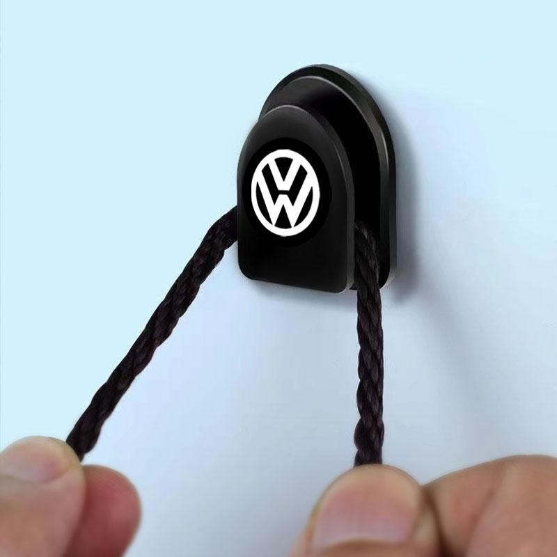 Mini Car Hooks Black Self Adhesive Invisible Hooks Interior Storage Holder For Volkswagen Magotan Sagitar Golf-4 5 6 7 Magotan Polaris Boracay MK7 MK6